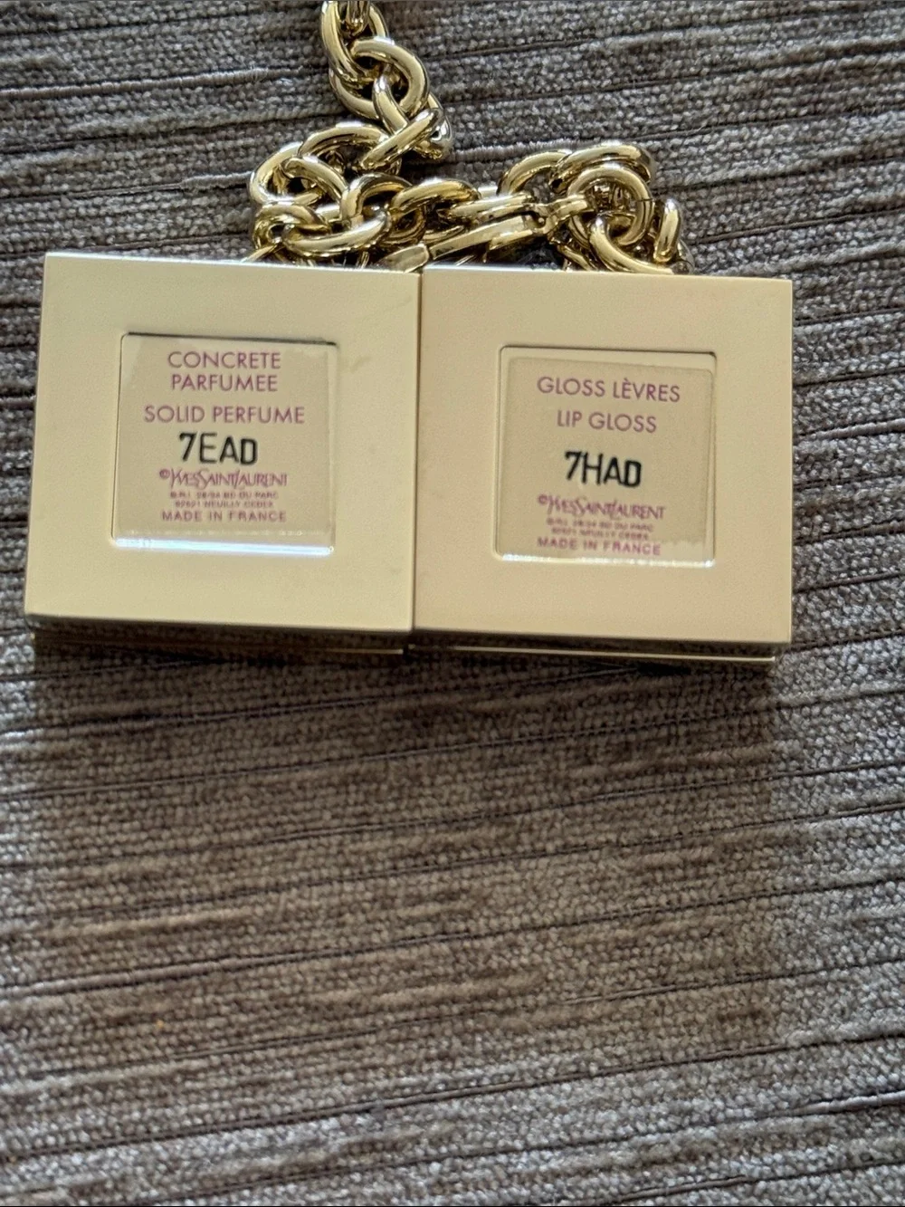Yves Saint Laurent Elle solid fragrance and lip gloss bag accessory set